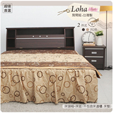 【LOHA】新樂生活收藏家5尺雙人床組-兩件式(胡桃/白橡)