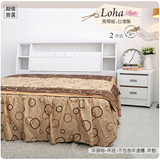 【LOHA】新樂生活收藏家5尺雙人床組-兩件式(白色)