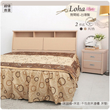 【LOHA】新樂生活簡約收納5尺雙人床組-兩件式(胡桃/白橡)