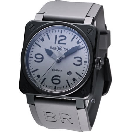 【私心大推】gohappyBell & Ross 機械腕錶BR0392-COMMA-SRU灰評價happt go