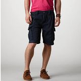 預購◈美國【AE-4】男裝CLASSIC LENGTH CARGO雙口袋仿舊短褲(深藍)