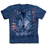 『摩達客』(預購)美國進口【The Mountain】自然純棉系列 愛國狼群 設計T恤