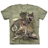『摩達客』(預購)美國進口【The Mountain】自然純棉系列 保護狼群 設計T恤