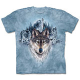 『摩達客』(預購)美國進口【The Mountain】自然純棉系列 藍月狼群 設計T恤