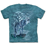 『摩達客』(預購)美國進口【The Mountain】自然純棉系列 樹狼側影 設計T恤