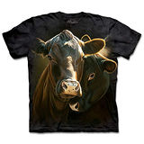 『摩達客』(預購)美國進口【The Mountain】自然純棉系列 心情雙牛 設計T恤