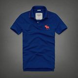 A&F 2013男大麋鹿亞當斯山藍色Polo短衫【預購】
