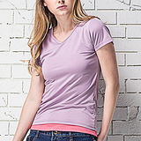 【MORINO】台灣製機能抗UV透氣吸汗短袖衫-粉紫