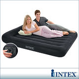【INTEX】舒適型內建電動幫浦充氣床墊-雙人寬137cm-有頭枕
