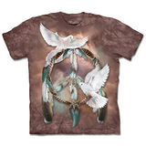 『摩達客』(預購)美國進口【The Mountain】自然純棉系列 和平鴿捕夢網 設計T恤