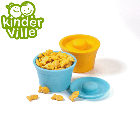 【好物分享】gohappy線上購物美國Kinderville寶寶矽膠小容器 (一組2入, 藍色+橙色)效果太平洋 百貨 太平洋 sogo