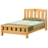 HAPPYHOME 羅莎3.5尺檜木色單人床(不含床墊)