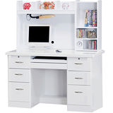HAPPYHOME 吉星白色4.2尺電腦桌