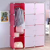 【空間創意】八門單桿收納衣櫥櫃-粉體白門