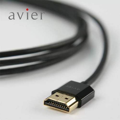 【avier】ABS 超薄鏡面 HDMI轉HDMI A-A 2M 線材 高畫質影像傳輸(2入組)