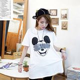 【Lady Queen】卡通米老鼠短袖T恤(白)