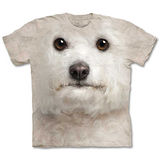 『摩達客』*大尺碼3XL*(預購)美國進口【The Mountain】自然純棉系列 捲毛比熊犬臉 設計T恤