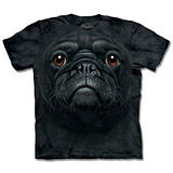 『摩達客』*大尺碼3XL*(預購)美國進口【The Mountain】自然純棉系列 黑巴哥犬臉 設計T恤