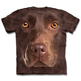 『摩達客』*大尺碼3XL*(預購)美國進口【The Mountain】自然純棉系列 棕拉不拉多犬臉 設計T恤
