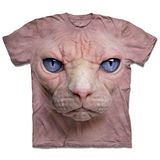 『摩達客』*大尺碼3XL*(預購)美國進口【The Mountain】自然純棉系列 無毛貓臉 設計T恤