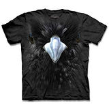 『摩達客』*大尺碼3XL*(預購)美國進口【The Mountain】自然純棉系列 黑知更鳥臉 T恤 設計T恤