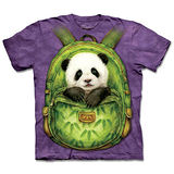 『摩達客』(預購)美國進口【The Mountain】自然純棉系列 背包熊貓 設計T恤