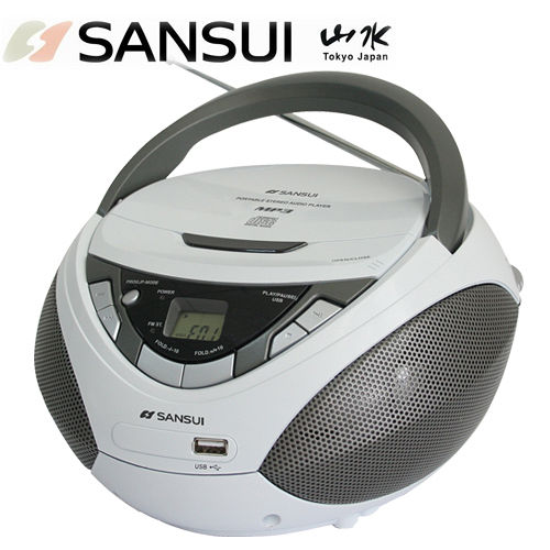 福利品-SANSUI山水CD／MP3／USB／AUX手提式音響(SB-86N)