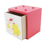 【iSFun】快樂小雞＊紅色積木方塊盒