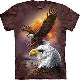 『摩達客』*大尺碼3XL*美國進口【The Mountain】自然純棉系列 鷹與雲 設計T恤 (預購)