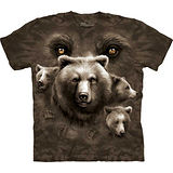 『摩達客』*大尺碼3XL*美國進口【The Mountain】自然純棉系列 熊之眼 設計T恤 (預購)