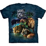 『摩達客』(預購)*大尺碼3XL*美國進口【The Mountain】自然純棉系列 獅豹群叢林設計T恤