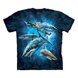 『摩達客』(預購)*大尺碼3XL*美國進口【The Mountain】自然純棉系列 海中鯊魚群設計T恤