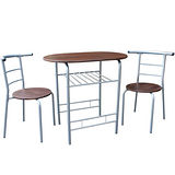 高級鋼管-洽談桌椅組/會客桌椅組/餐桌椅組(1桌2椅)-二色可選