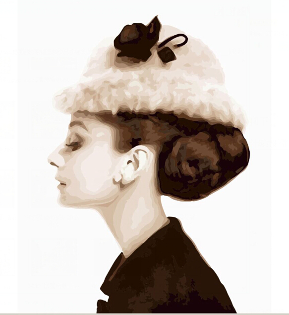 【artlife】创意油画,数字油画diy_(优雅的赫本)