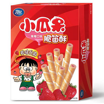 可口小瓜呆脆笛酥量贩包-草莓210g